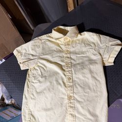 Boys 6T Yellow Dress Shirt Button Up