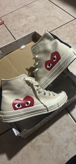 Cdg Converse Beige