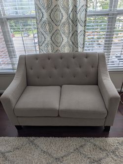 Beige Loveseat