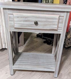 CountryFarm Style Gray Nightstands
