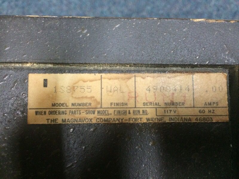 magnavox console stereo serial numbers