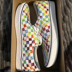 Tie-Dye Checkered Vans 
