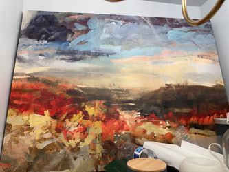Large Abstract Landscape Painting on Canvas
