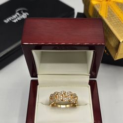 Solid 14kt Gold Cuban Link Ring Anillo Cubano De Oro Solido 14kt