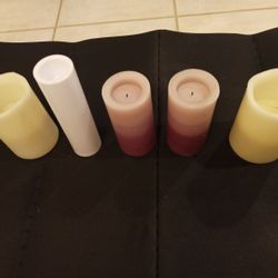 Bundle Of 5 Battery Operated Flameless Candles 