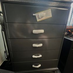 Brand New Charcoal Grey Dresser With Glitter Cabinet Knobs