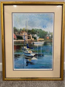 Framed John Caggiano “Smith Cove Reflections” Limited Edition Print