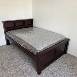 Full Bookcase Bed And Mattress (cherry)