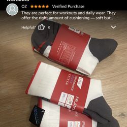 Merino Wool Hiking Socks for Men & Women, 3 Pairs Cushioned Moisture Wicking Crew Boot Socks for Work & Outdoors Performance Running Socks Men Women, 