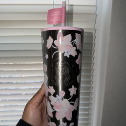 Cherry Blossom Stainless Starbucks Tumbler