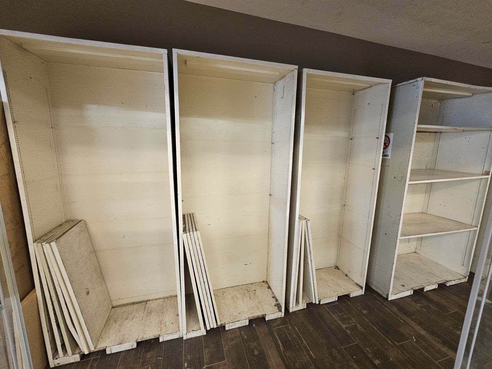 Large Metal Cabinets + Shelves