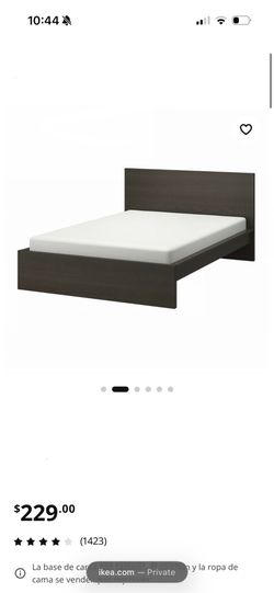 Bed black, full size, IKEA