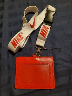 New Nike ID red badge with break away lanyard keychain
