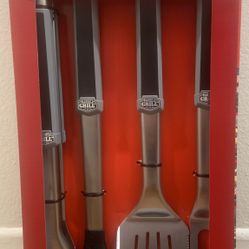 Expert Grill Grilling Set Stainless Steel 4 Piece Set New $17