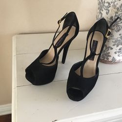 Steven By Steve Madden Platform Fancy Cocktail 6.5 Leather Heels