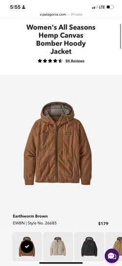 Patagonia Women s All Seasons Hemp Canvas Bomber Hoody Jacket for Sale in Los Angeles CA OfferUp