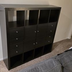 IKEA Expedit/Kallax 4x4 with storage doors and drawers