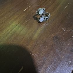 Vintage Sterling Silver turquoise Mother Of Pearl Ring