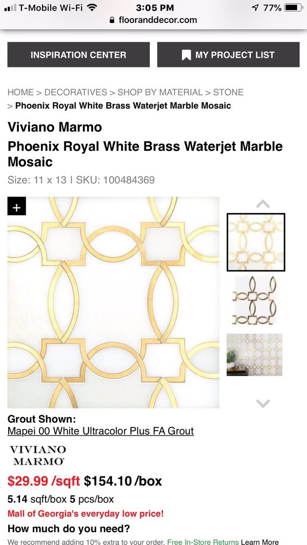 Viviano Marmo Phoenix Royal White Brass Tile From Floor Decor Viviano Marmo Phoenix Royal White Brass Tile From Floor Decor Retail 924 For In Lawrenceville Ga Offerup