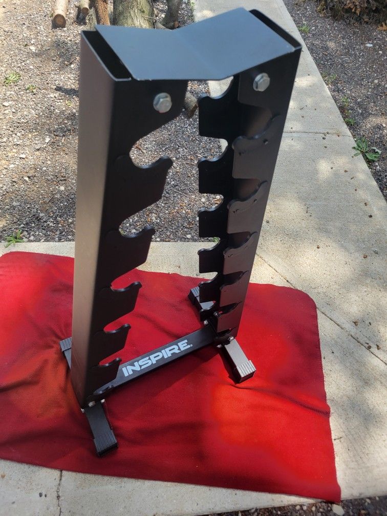 INSPIRE DUMBBELL RACK HOLDS 5 SETS EXCELLENT CONDITION. ASSEMBLE INCORRECTLY WILL UP SHORTLY WHEN CORRECTED
11525 S HALSTED DUNKIN DONUTS
50$