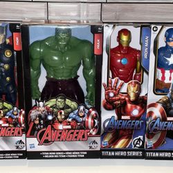 Marvel Heroes Hulk Iron Man Captain America Thor 12” Figures 
