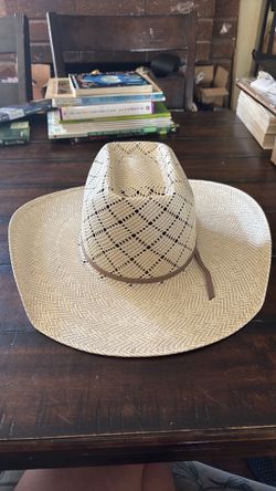 American Hat Company Straw Cowboy Hat Size 7 1/2 Western Hat