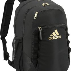 adidas Excel 6 Backpack, Black,Gold, One Size