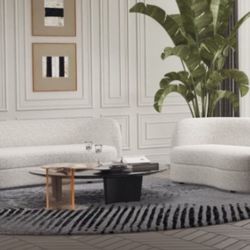 2pc Sofa Set Off White 