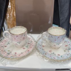 BRAND NEW in box Pair Noritake Cup & Saucer (Coffee/Tea Combination), Chartisa, Bone China