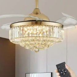 Luxury Smart Retractable LED Ceiling Fan