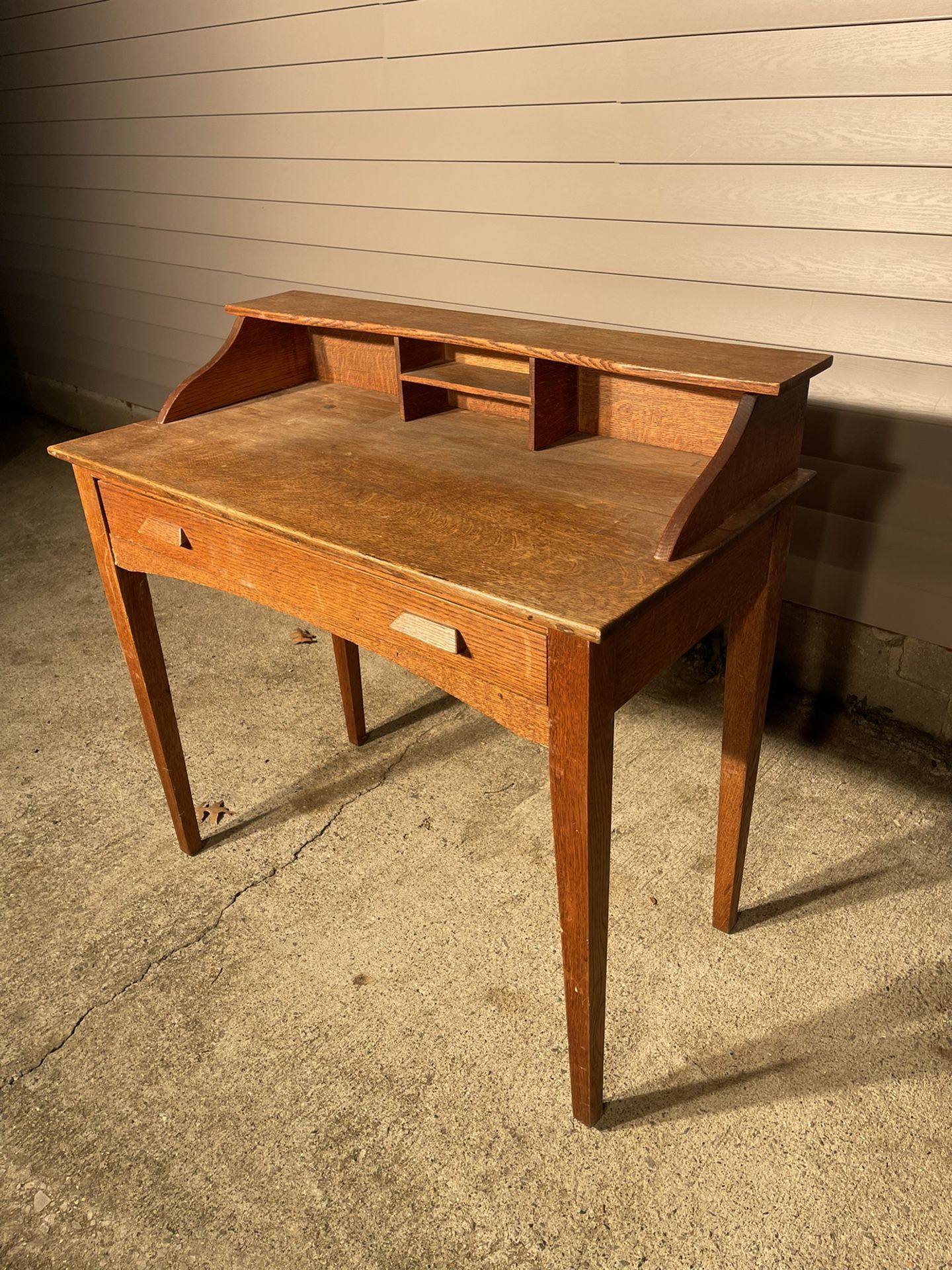 Tigerwood Oak Antique Desk