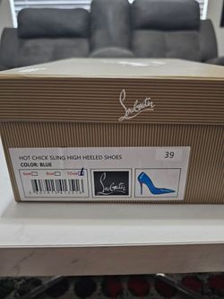 Christian Louboutin Hot Chick Sling Heels Blue Size 39