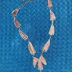 Pink Turquoise, Sterling, Silver Handmade, One Of A Kind Necklace