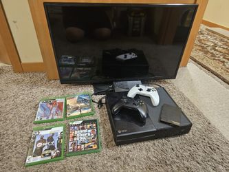 Xbox 1 W/games, Controllers And HD