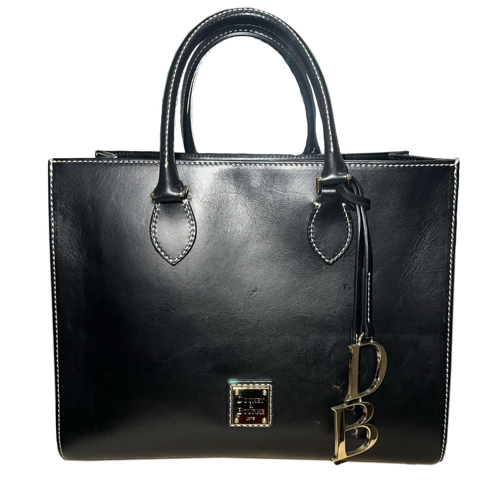 Black Genuine Leather Tote Bag (Dooney & Bourke - Belmar Janine 30 NS)