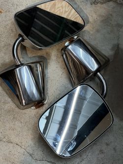 73-87 Chevy GMC Squarebody Chrome Side Mirrors Pair