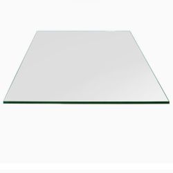 19" Square Clear Tempered Glass Table Top