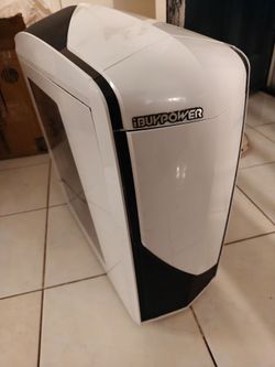 White PC case with power supply