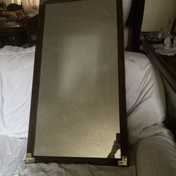 Antique Wood 22x42 Mirror
