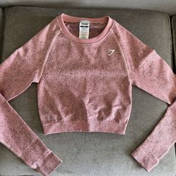 Gymshark Cropped Long Sleeve Top - Size XS