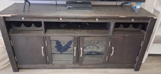 TV Stand Media Console with Wine Racks