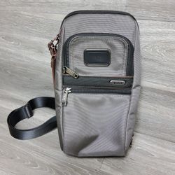 Tumi Alpha 3 Compact Sling Black Nylon Crossbody Bag