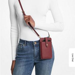 Michael Kors Saffiano Leather Smartphone Crossbody Bag