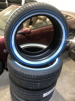 285/45/22 Vogue White Blue 