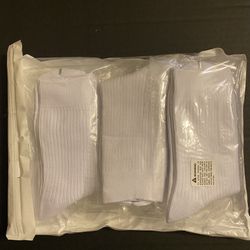 Socks, white boys socks, medium size, white crew socks, 12 pairs