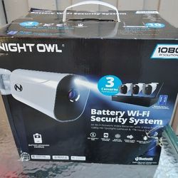 NEW Night Owl 4K HD 3 WIRE FREE Home Security Spotlight Cameras 1TB Hard Drive Wi-Fi Bluetooth Indoor Outdoor