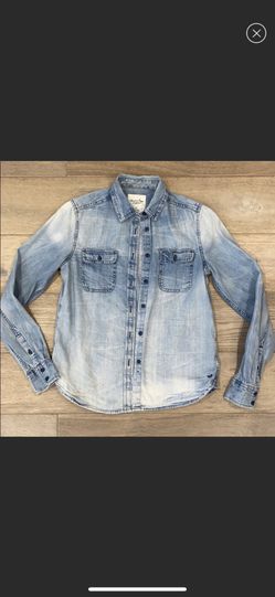 American eagle denim button up shirt jacket