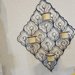 Bronze Yellow Wall Candle Holder