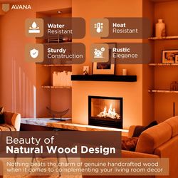 Brand New Avana Expresso Handcrafted Real Wood Fireplace Mantle W Hardware BNIB