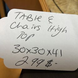 Table And Chairs High 